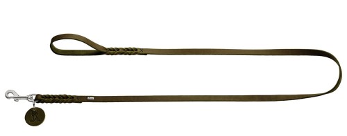 Hunter Smycz Solid Education oliwkowa ze skóry bydlęcej