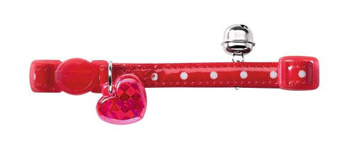 Hunter obroża dla kota Glossy Dots czerwona