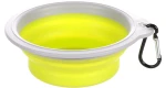 Flamingo Silikonowa miska podróżna dla psa limonkowa