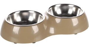 Flamingo Podwója miska dla psa beżowa