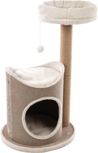 Flamingo Drapak z legowiskiem dla kota Barrel beżowy