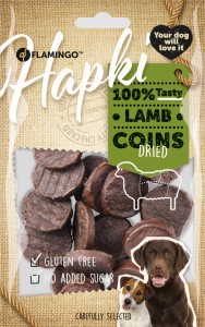Flamingo Przysmaki Hapki dla psa talarki z jagnięciną 85 g