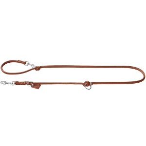 Hunter Smycz skórzana dla psa Munchen Round & Soft koniakowa