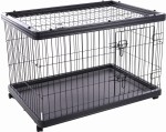 Flamingo Klatka kennelowa dla psa na kółkach czarna