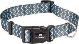 Flamingo Obroża dla psa Sinam turkusowo-szara