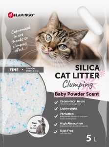 Flamingo Żwirek dla kota z  pudrem 5 litrów