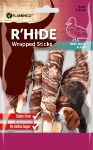 Flamingo Przysmaki dla psa Rhide pałeczki z kaczką i rybą 85 g