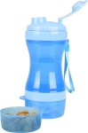 Flamingo Butelka podróżna na wodę i karmę dla psa Bassie niebieska