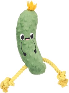 Flamingo Zabawka dla psa korniszon z liną