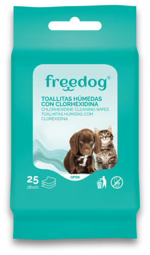 Freedog Chusteczki dla psa i kota z chlorheksydyną