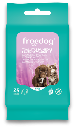 Freedog Chusteczki pielęgnacyjne dla psa i kota lawenda i wanilia