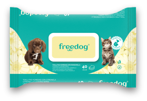Freedog Chusteczki pielęgnacyjne dla psa i kota z rumiankiem 40 sztuk