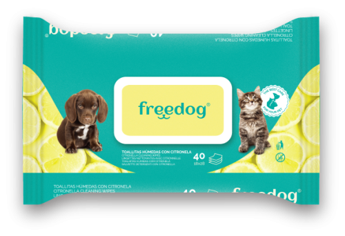 Freedog Chusteczki pielęgnacyjne dla psa i kota cytrusowe 40 sztuk