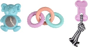 Flamingo Zabawka dla szczeniaka zestaw 3 sztuk Loekie