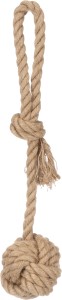 Flamingo Zabawka dla psa piłka na linie z naturalnych konopi