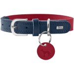 Hunter Obroża skórzana dla psa Lemvig czerwono-granatowa