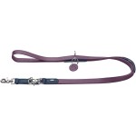  Hunter Smycz skórzana przepinana dla psa Lemvig fioletowo-granatowa