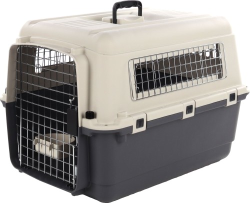 Flamingo Plastikowy transporter dla psa i kota Nomad szary