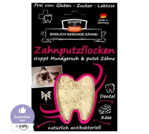 QCHEFS Dental Flakes – płatki dentystyczne dla kota na zęby i świeży oddech 80 g