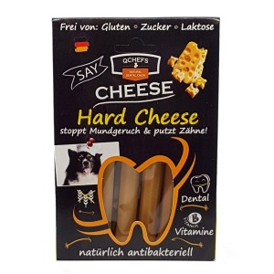 QCHEFS Hard Cheese – twardy gryzak dentystyczny dla psa 100 g