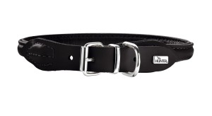 Hunter Obroża Round & Soft Elk czarna ze skóry łosia 