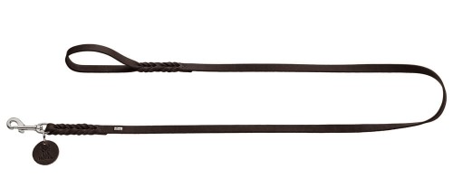 Hunter Smycz Solid Education ciemny brąz ze skóry bydlęcej