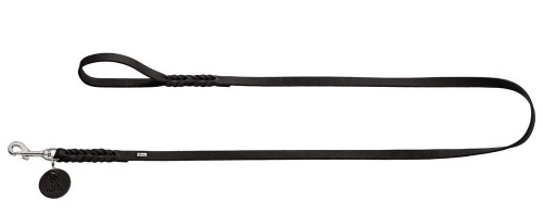 Hunter Smycz Solid Education czarna ze skóry bydlęcej