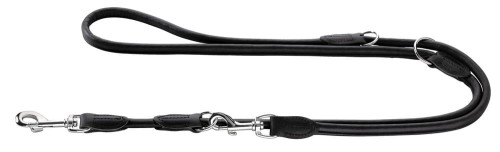 Hunter Smycz przepinana Round &amp; Soft czarna ze skóry bydlęcej