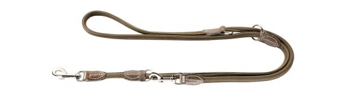 Hunter Smycz przepinana Hunting Round &amp; Soft oliwkowa ze skóry bydlęcej -nubuk