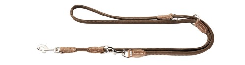 Hunter Smycz przepinana Hunting Round &amp; Soft brązowa ze skóry bydlęcej- nubuk