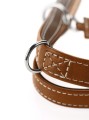 Hunter Smycz przepinana Tara koniak/ciemny brąz ze skóry bydlęcej