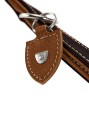Hunter Smycz przepinana Tara Alu-Strong ciemny brąz/koniak ze skóry bydlęcej