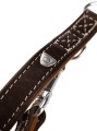 Hunter Smycz przepinana Tara Alu-Strong ciemny brąz/koniak ze skóry bydlęcej