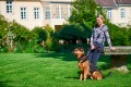 Hunter Obroża Swiss brązowo/czarna ze skóry bydlęcej
