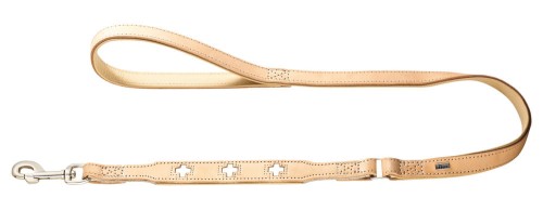 Hunter Smycz Swiss naturalno/beżowa ze skóry bydlęcej