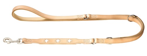 Hunter Smycz Swiss przepinana naturalno /beżowa ze skóry bydlęcej