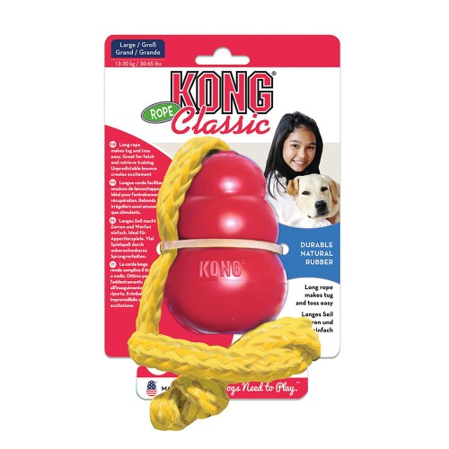 Kong Classic With Rope zabawka dla psa