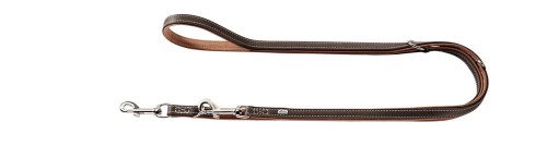 Hunter Smycz przepinana Porto ciemny brąz/koniak ze skóry bydlęcej