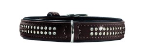 Hunter Obroża Softie Deluxe brązowo/czarna ze sztucznej skóry