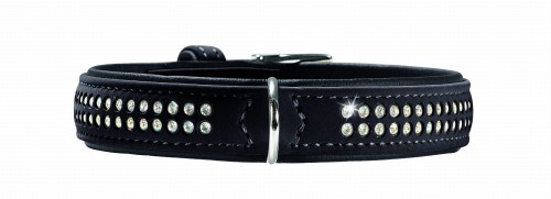 Hunter Obroża Softie Deluxe czarna ze sztucznej skóry